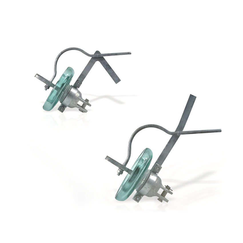 Ground wire type disc suspension toughened glass insulator